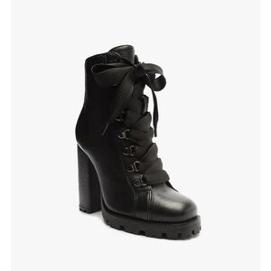 SCHUTZ ZHARA Black Lace-Up Boots for Women